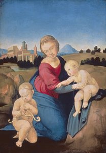 エステルヘイジーマドンナ、1507年から08年頃（ポプラのパネルにあるテンペラとオイル）